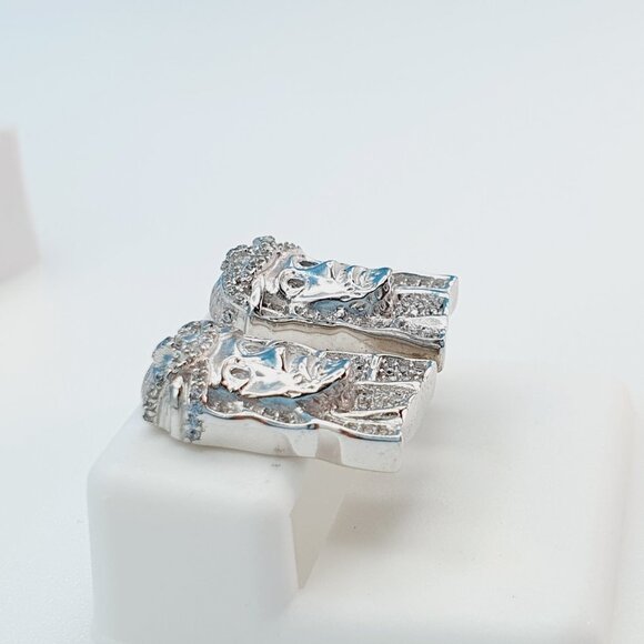 "925 Sterling Silver Cubic Zirconia Earrings, U19254808 - Picture 3 of 11